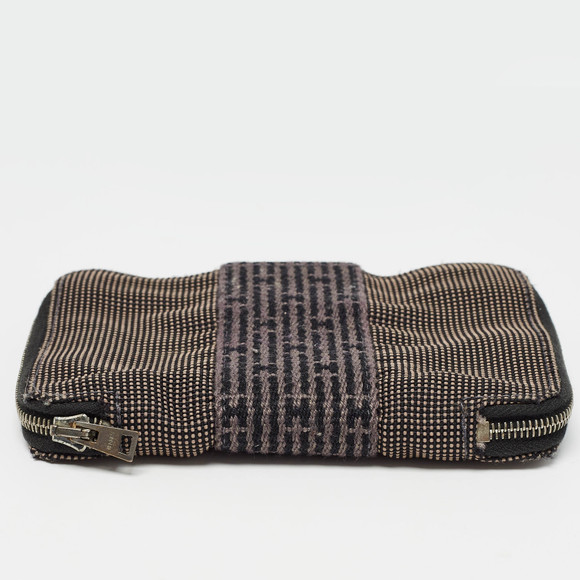 HERMES Grey Canvas Herline Zip Wallet - Picture 7 of 8